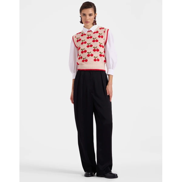 La DoubleJ Cherry Vest in Off White, view 4