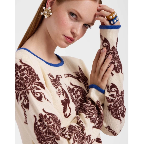 La DoubleJ Cherubs Knit Dress in Cherubs Ivory, view 5