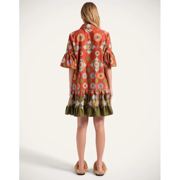La DoubleJ Choux Dress in Nucleus Rust, view 3