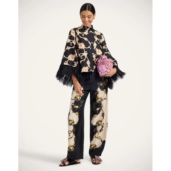 La DoubleJ Club Pants in Buttercup Black at Luxury Shoes 