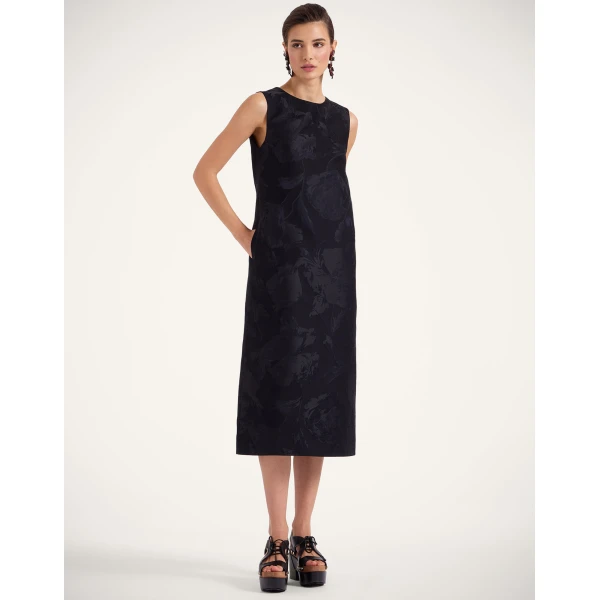 La DoubleJ Column Dress in Sylph Black, view 4