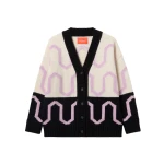 La DoubleJ Comber Cardigan in Multicolor Ivory & Black