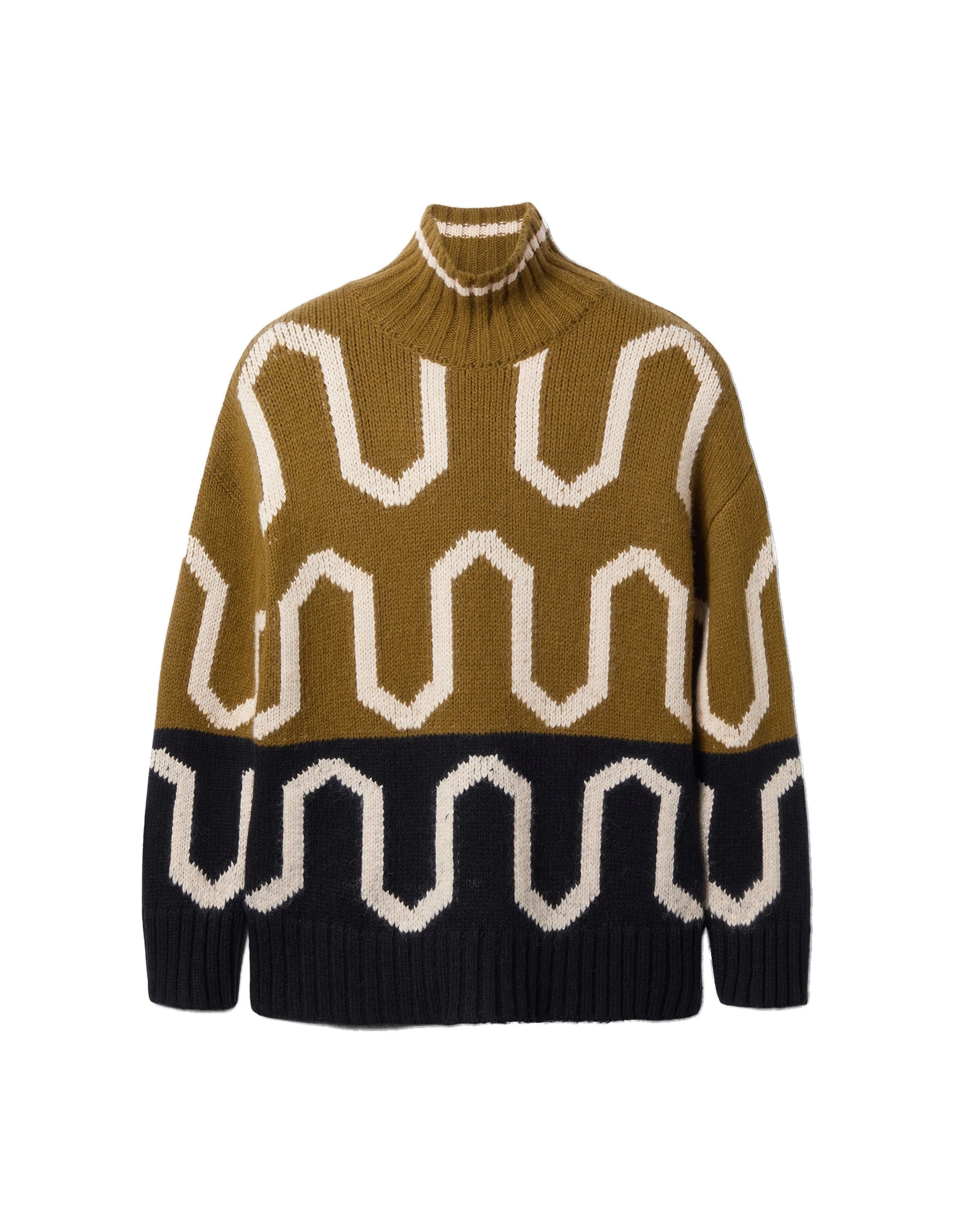 La DoubleJ Comber Turtleneck in Green & Black La DoubleJ Comber Turtleneck in Green & Black Knit