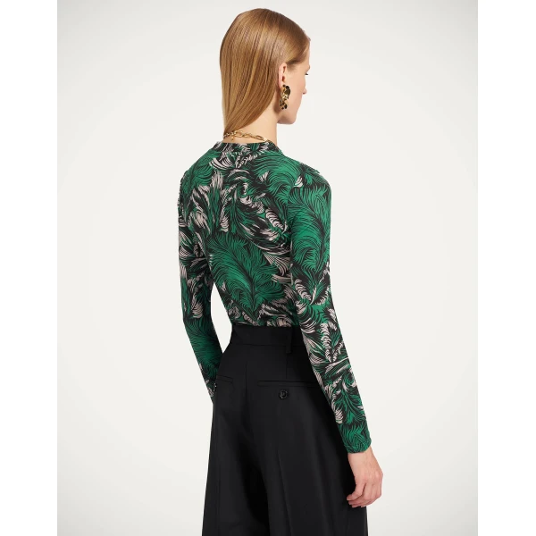 La DoubleJ Crew Top in Quill Green at Luxury Shoes 