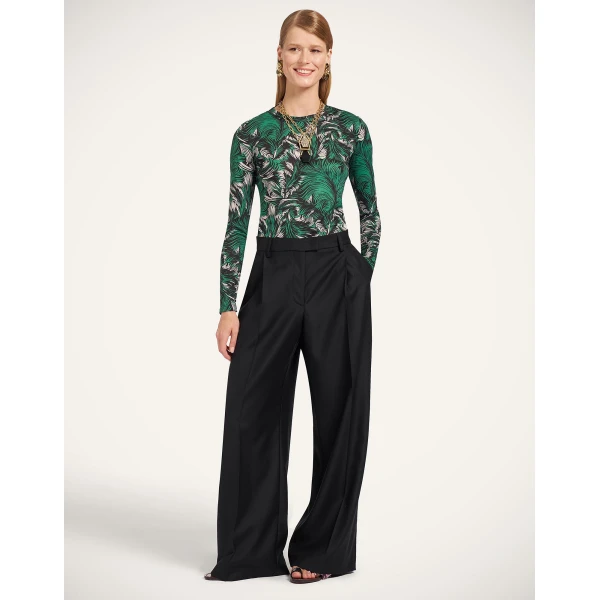 La DoubleJ Crew Top in Quill Green at Luxury Shoes 