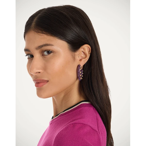La DoubleJ Dew Earrings Mini in Pink, view 2