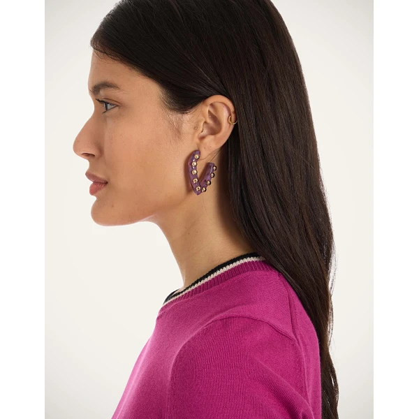La DoubleJ Dew Earrings Mini in Pink, view 3