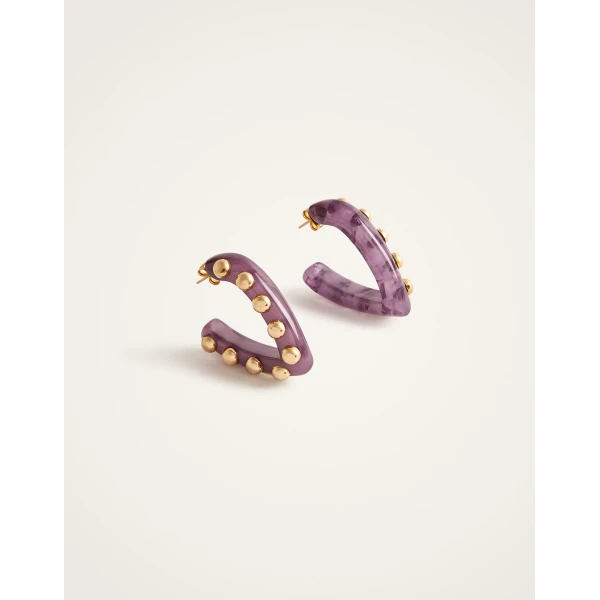 La DoubleJ Dew Earrings Mini in Pink, view 4