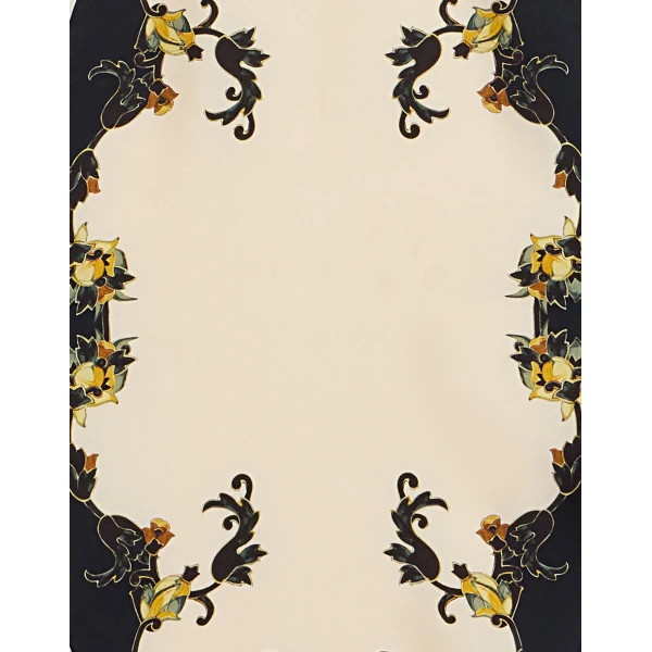 La DoubleJ Diamond Scarf in Buttercup Black at Luxury Shoes 