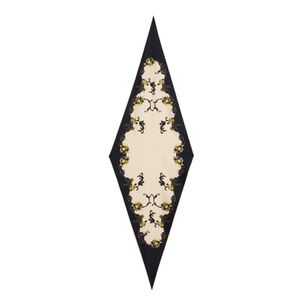 La DoubleJ Diamond Scarf in Buttercup Black at Luxury Shoes 
