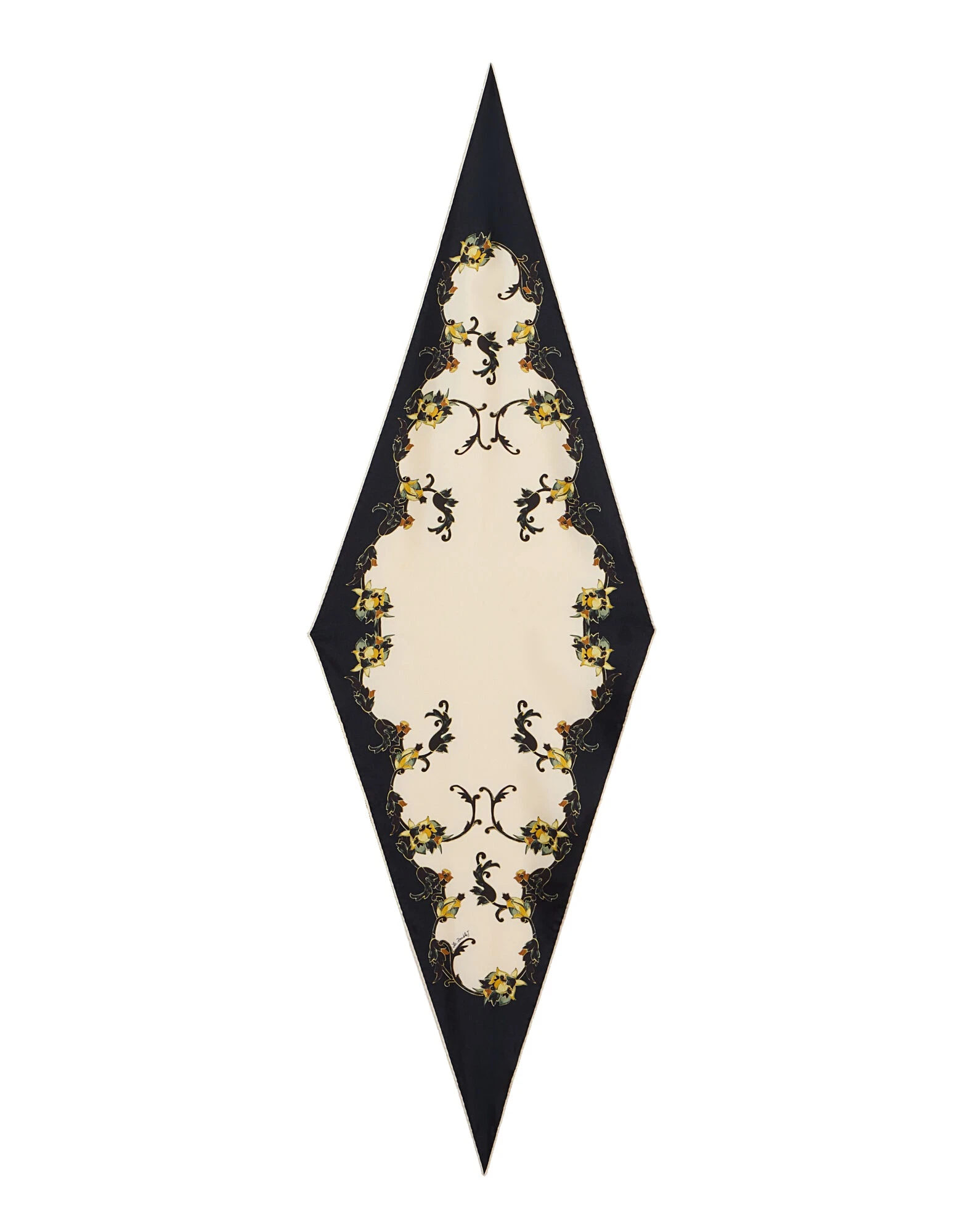 La DoubleJ Diamond Scarf in Buttercup Black at Luxury Shoes La DoubleJ Diamond Scarf in Buttercup Black at Luxury Shoes