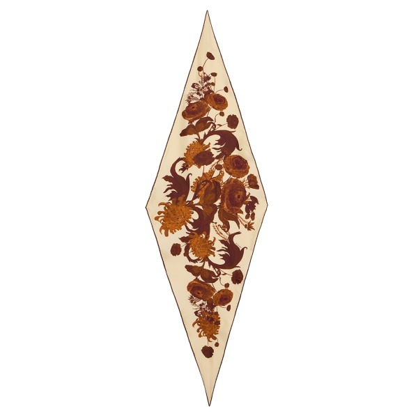 La DoubleJ Diamond Scarf in Coven Buttercream at Luxury Shoes 