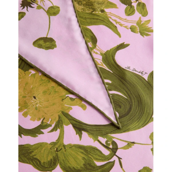 La DoubleJ Diamond Scarf in Coven Pink at Luxury Shoes 