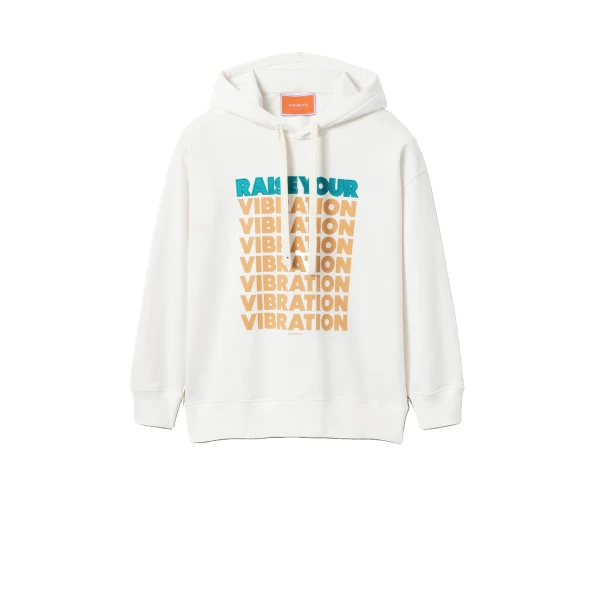 La DoubleJ Discman Hoodie in Off White