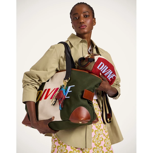 La DoubleJ Divine Tote Bag in Dark Green at Luxury Shoes 