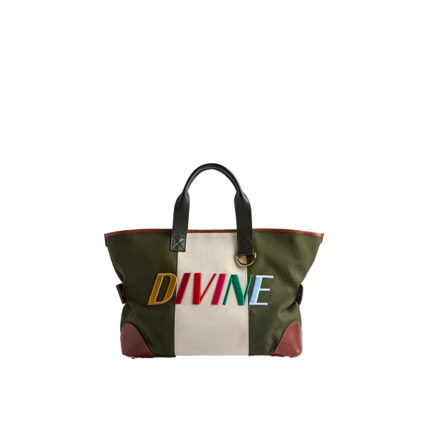 Divine Tote Bag in Dark Green