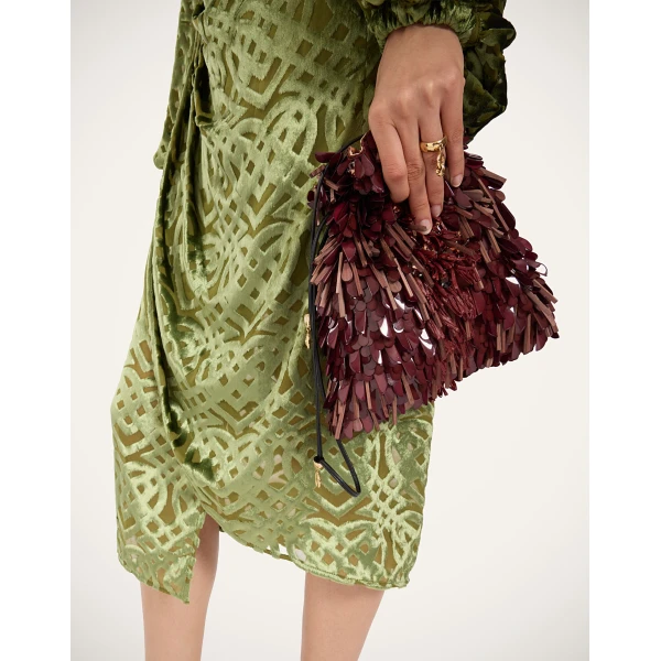 La DoubleJ Drape Skirt in Verona Green at Luxury Shoes 