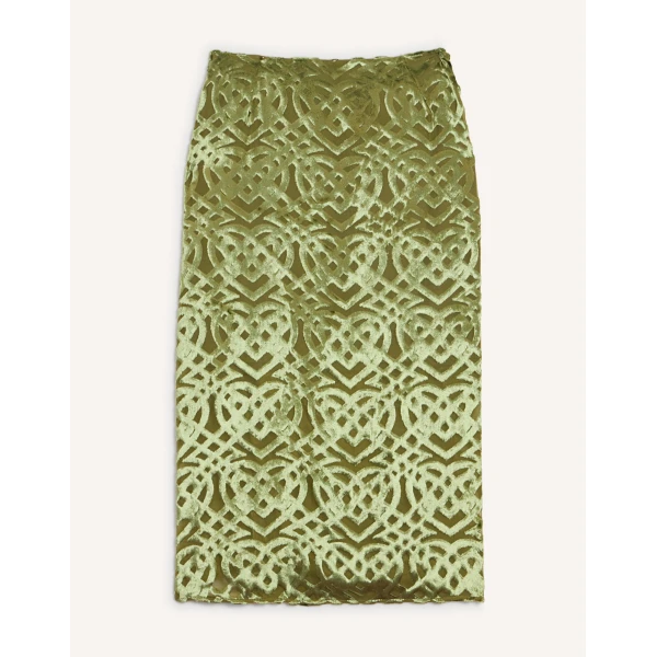 La DoubleJ Drape Skirt in Verona Green at Luxury Shoes 
