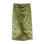 La DoubleJ Drape Skirt in Verona Green at Luxury Shoes 