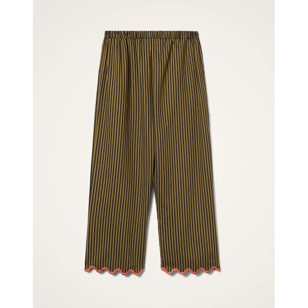 La DoubleJ Drawstring Pants in Pinstripe Green, view 6