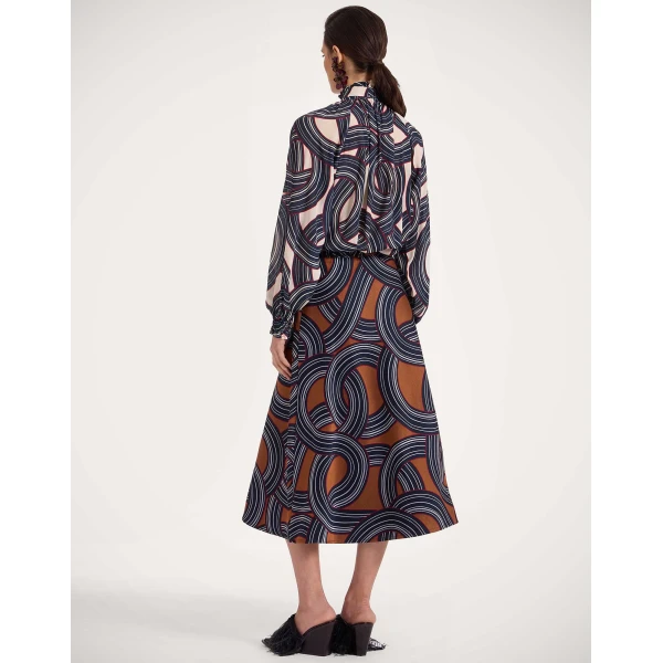 La DoubleJ Drawstring Skirt in Montecarlo Blue, view 3