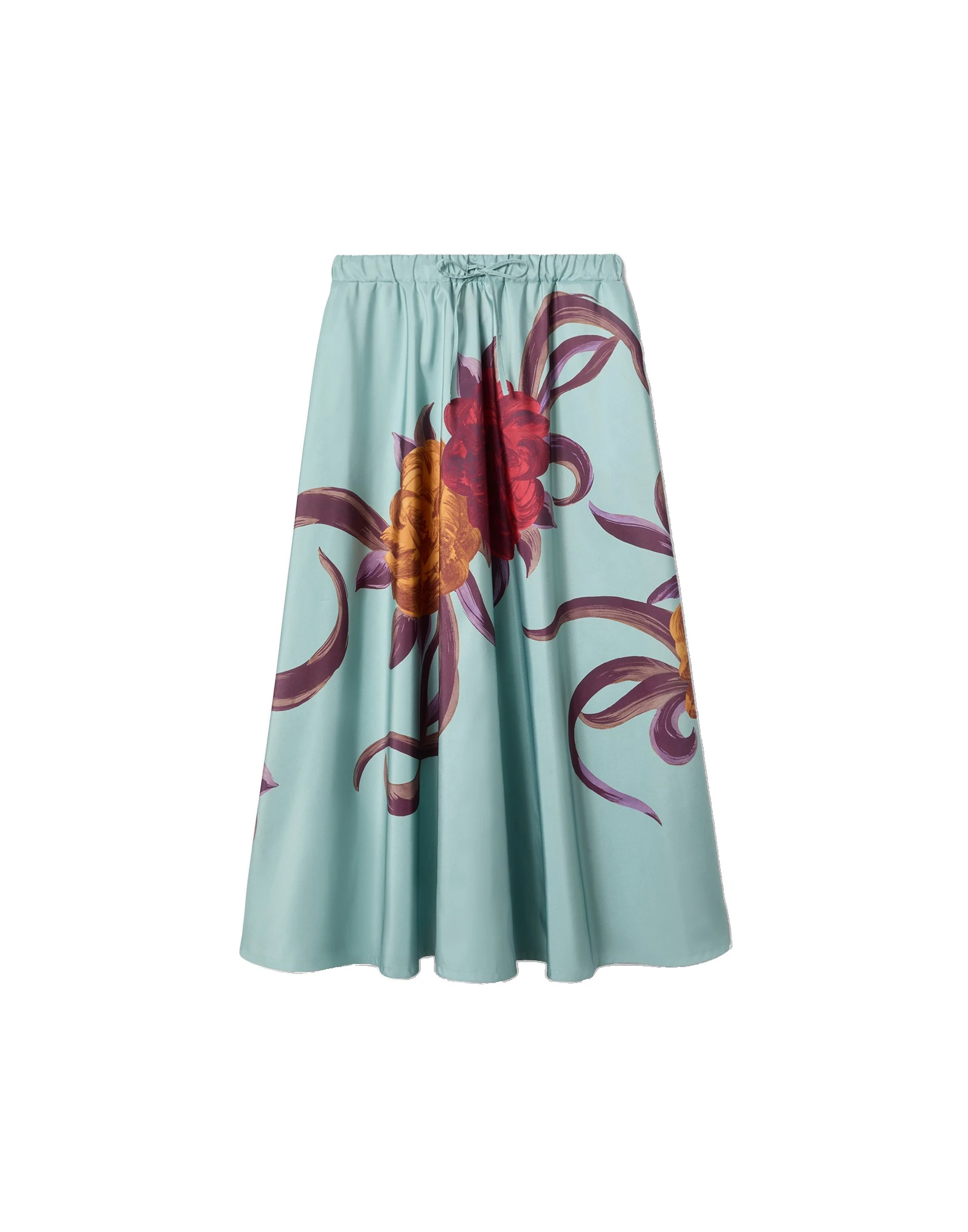 La DoubleJ Drawstring Skirt in Peony Light Blue La DoubleJ Drawstring Skirt in Peony Light Blue