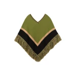 La DoubleJ Dreamcatcher Poncho in Color Block Green & Brown at Luxury Shoes La DoubleJ Dreamcatcher Poncho in Color Block Green & Brown at Luxury Shoes