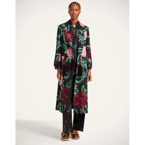 La DoubleJ Duster Coat in Peony Black, view 2