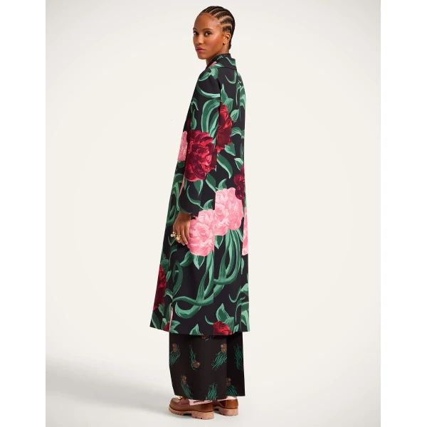 La DoubleJ Duster Coat in Peony Black, view 3