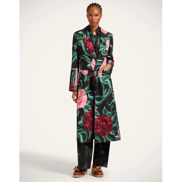 La DoubleJ Duster Coat in Peony Black, view 5