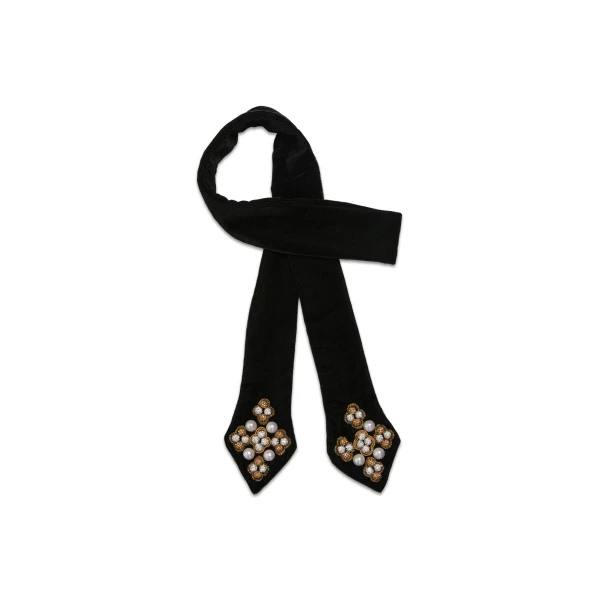 La DoubleJ Ella 2-Ways Stole in Black at Luxury Shoes 
