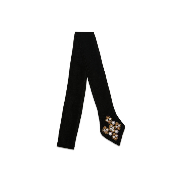 La DoubleJ Ella 2-Ways Stole in Black at Luxury Shoes 