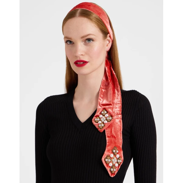 La DoubleJ Ella 2-Ways Stole in Orange at Luxury Shoes 