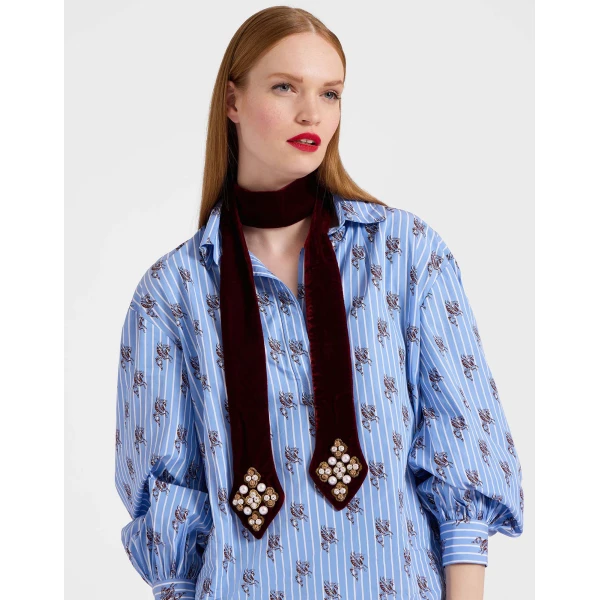 La DoubleJ Ella 2-Ways Stole in Red at Luxury Shoes 