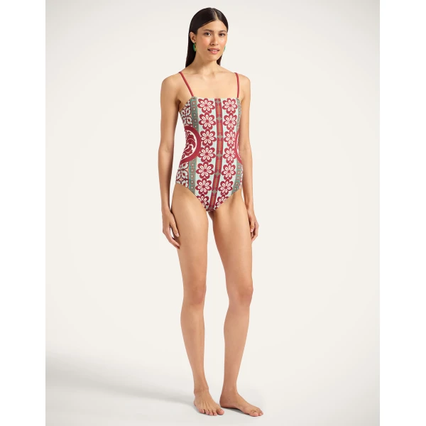La DoubleJ Elle Swimsuit in Pagoda Rust, view 4