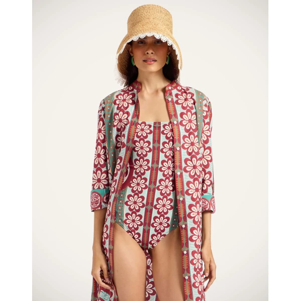 La DoubleJ Elle Swimsuit in Pagoda Rust, view 5