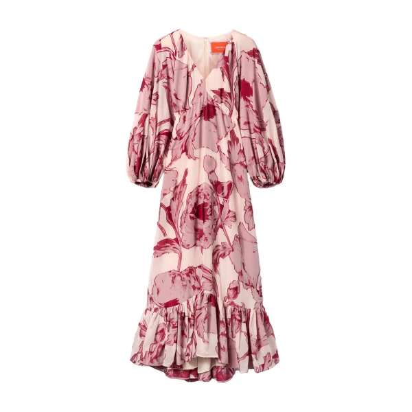 Eve-Ning V Dress in Sylph Fil Coupé Pink
