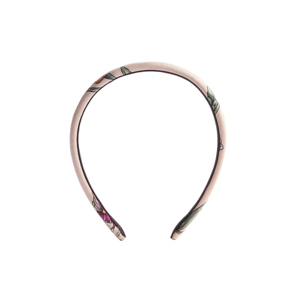 La DoubleJ Flat Headband in Mini Iris Ivory at Luxury Shoes 