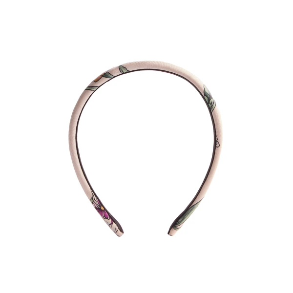 La DoubleJ Flat Headband in Mini Iris Ivory at Luxury Shoes 