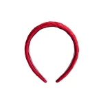 La DoubleJ Flat Headband in Peony Red at Luxury Shoes 
