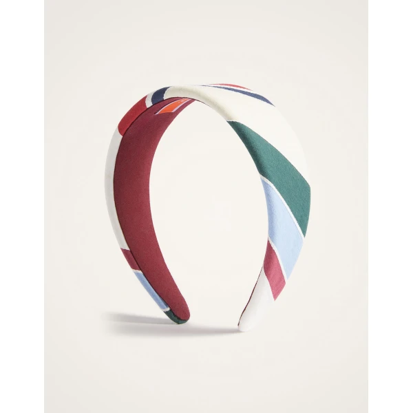 La DoubleJ Flat Headband in Stripes Multicolor at Luxury Shoes 