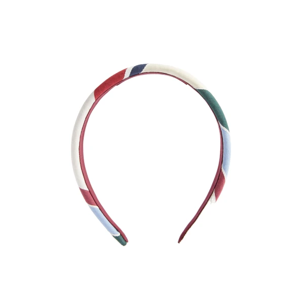 La DoubleJ Flat Headband in Stripes Multicolor at Luxury Shoes 