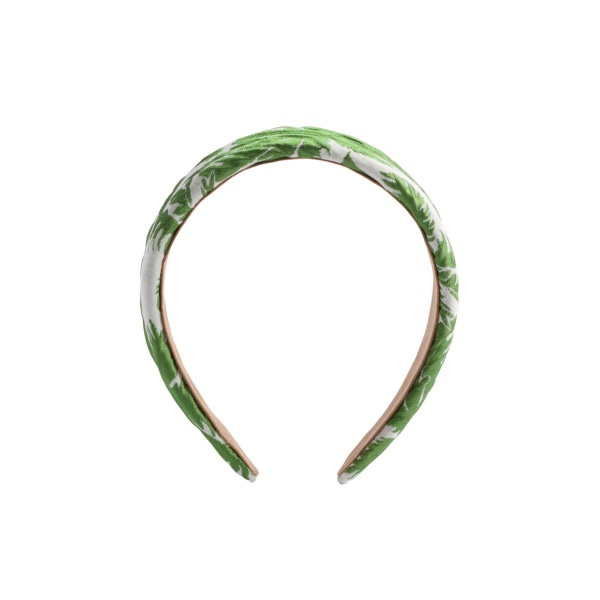 La DoubleJ Flat Headband in Tropicana White at Luxury Shoes 