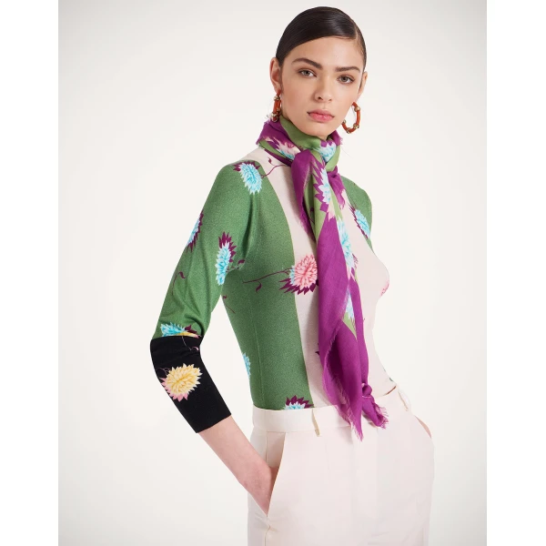 La DoubleJ Foulard 120 in Derby Multicolor at Luxury Shoes 
