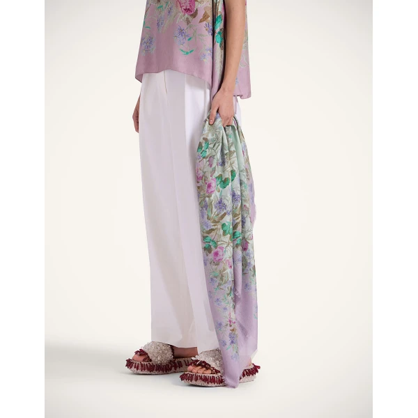 La DoubleJ Foulard 120 in Heath Mint at Luxury Shoes 