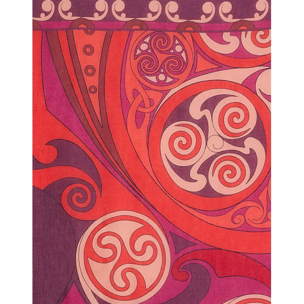 La DoubleJ Foulard 140 in Alchemy Dark Red at Luxury Shoes 