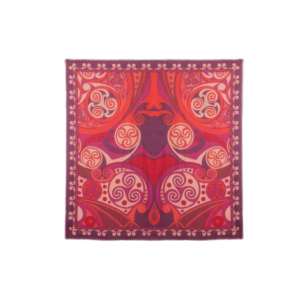 La DoubleJ Foulard 140 in Alchemy Dark Red at Luxury Shoes 