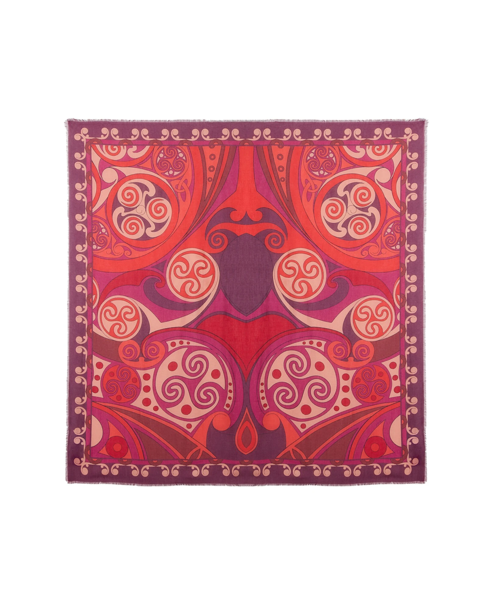 La DoubleJ Foulard 140 in Alchemy Dark Red at Luxury Shoes La DoubleJ Foulard 140 in Alchemy Dark Red at Luxury Shoes