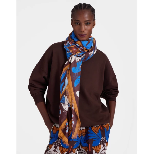 La DoubleJ Foulard 140 in Palazzo Light Blue at Luxury Shoes 