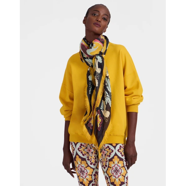 La DoubleJ Foulard 140 in Palazzo Yellow at Luxury Shoes 